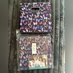 Cargo collapsible cube bins in Water color butterflies.